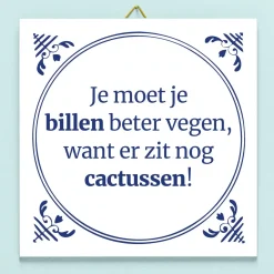 Tegeltje Je moet je billen beter vegen