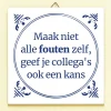 Tegeltje Maak niet alle fouten zelf