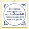 Tegeltje Slapend rijk worden