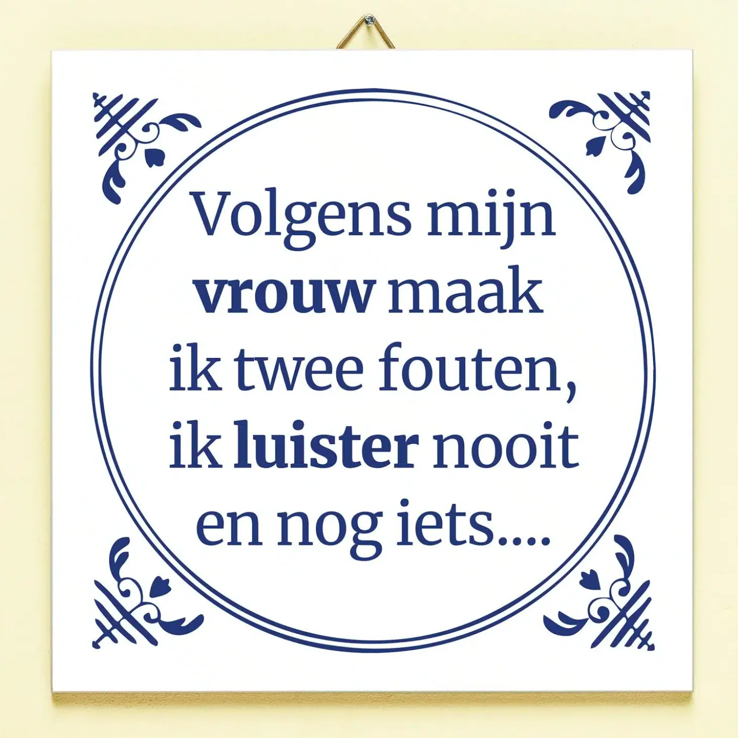 Tegeltje Twee fouten