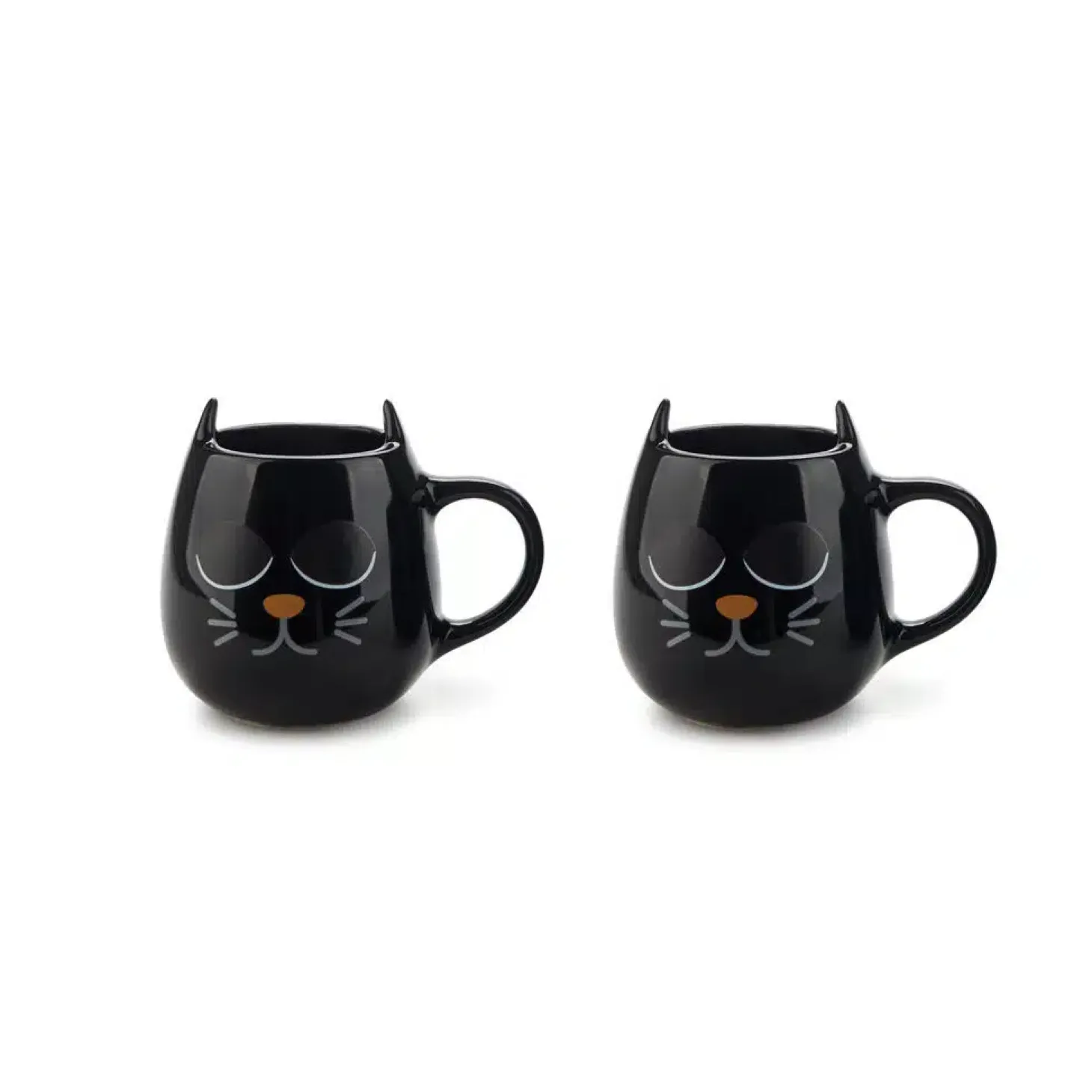 Warmtegevoelige kat mokken (set van 2)