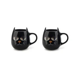 Warmtegevoelige kat mokken (set van 2)