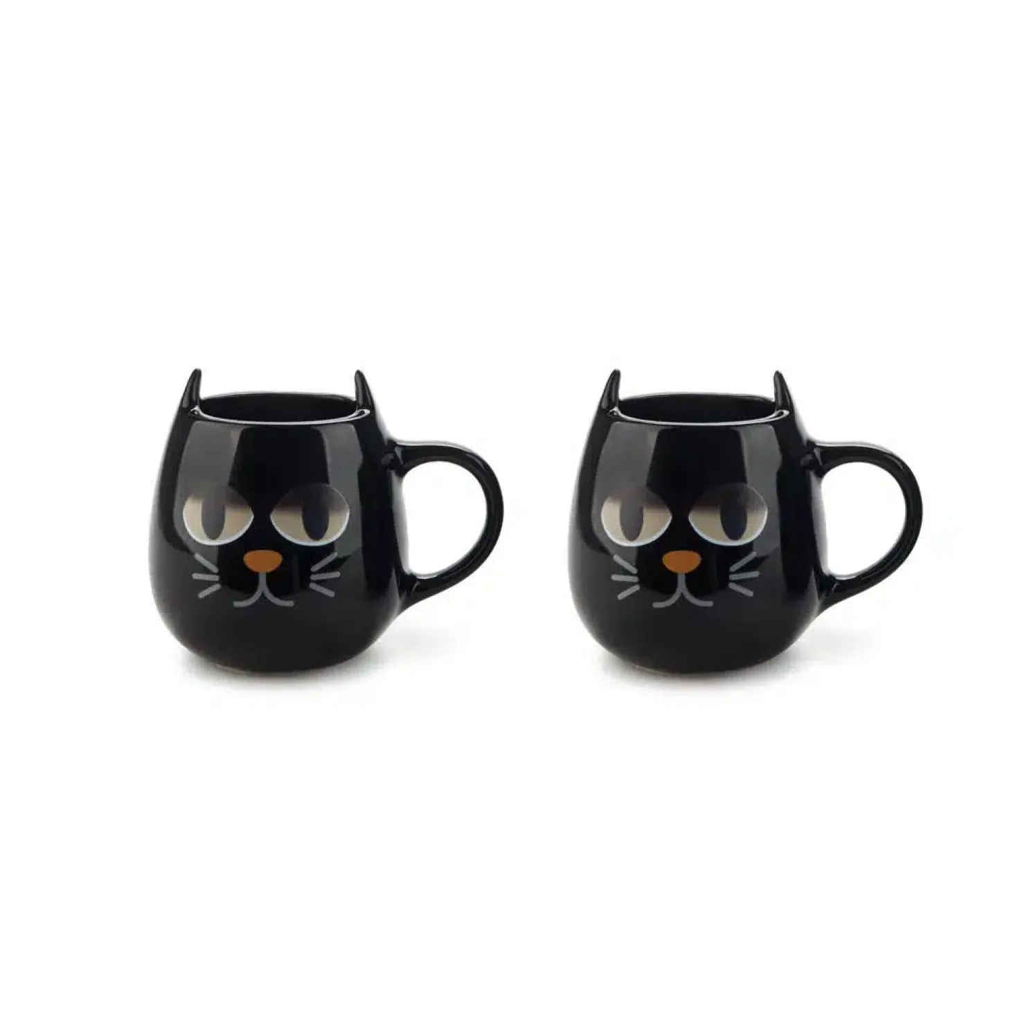 Warmtegevoelige kat mokken (set van 2)