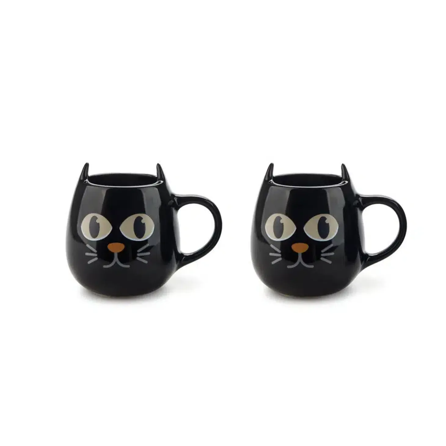 Warmtegevoelige kat mokken (set van 2)