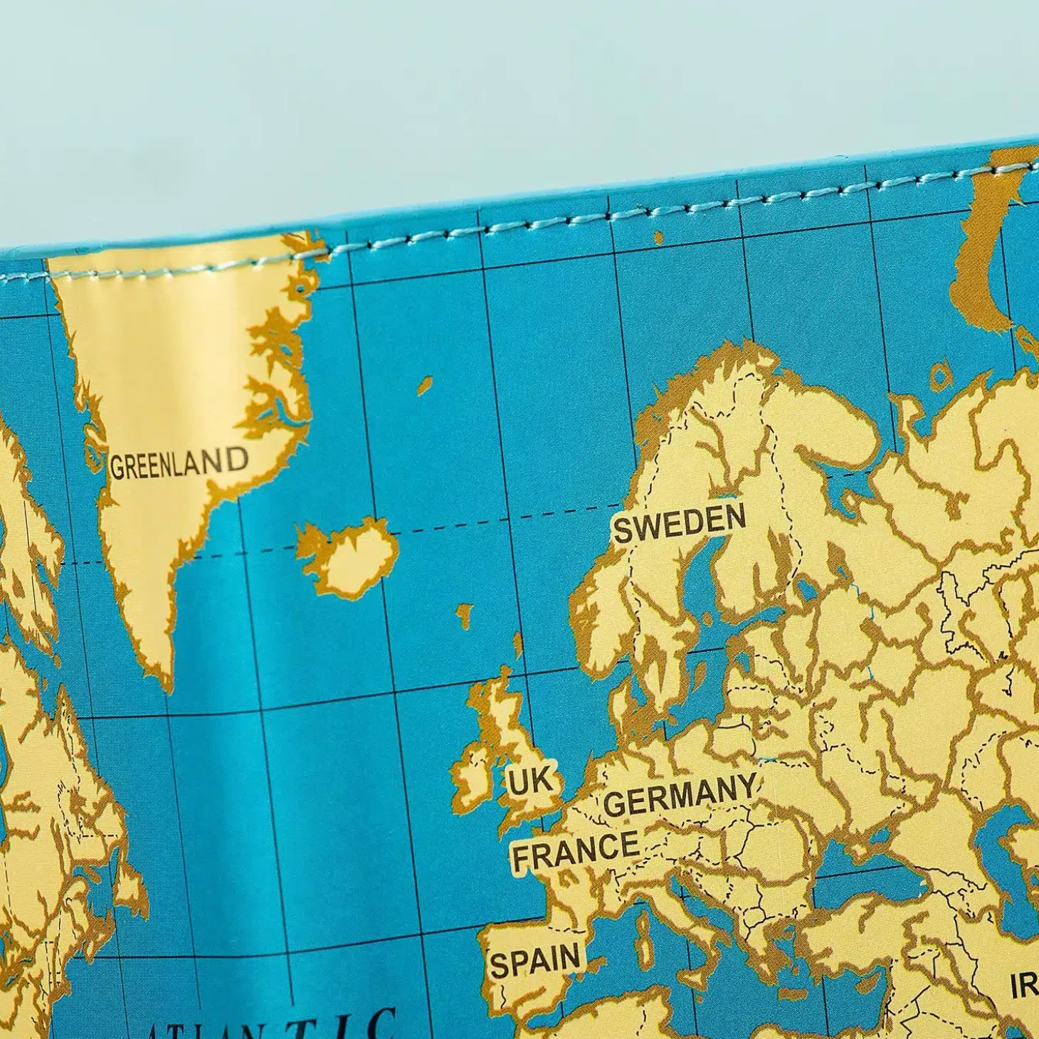 Wereldkaart paspoorthoesje