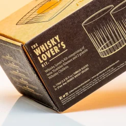 Whiskey glazen en ijsballen (set van 4)