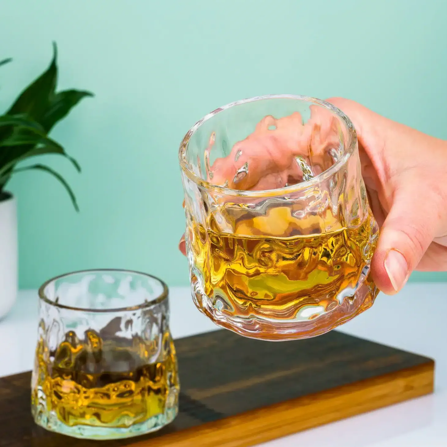 Whiskey on the rocks glazen (set van 2)