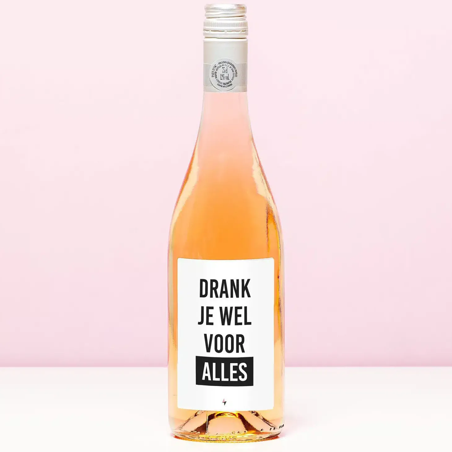 Wijnfles Drank je wel voor alles