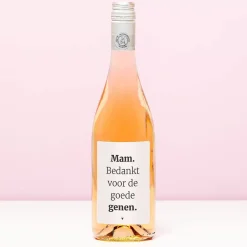 Wijnfles Mam bedankt voor de goede genen