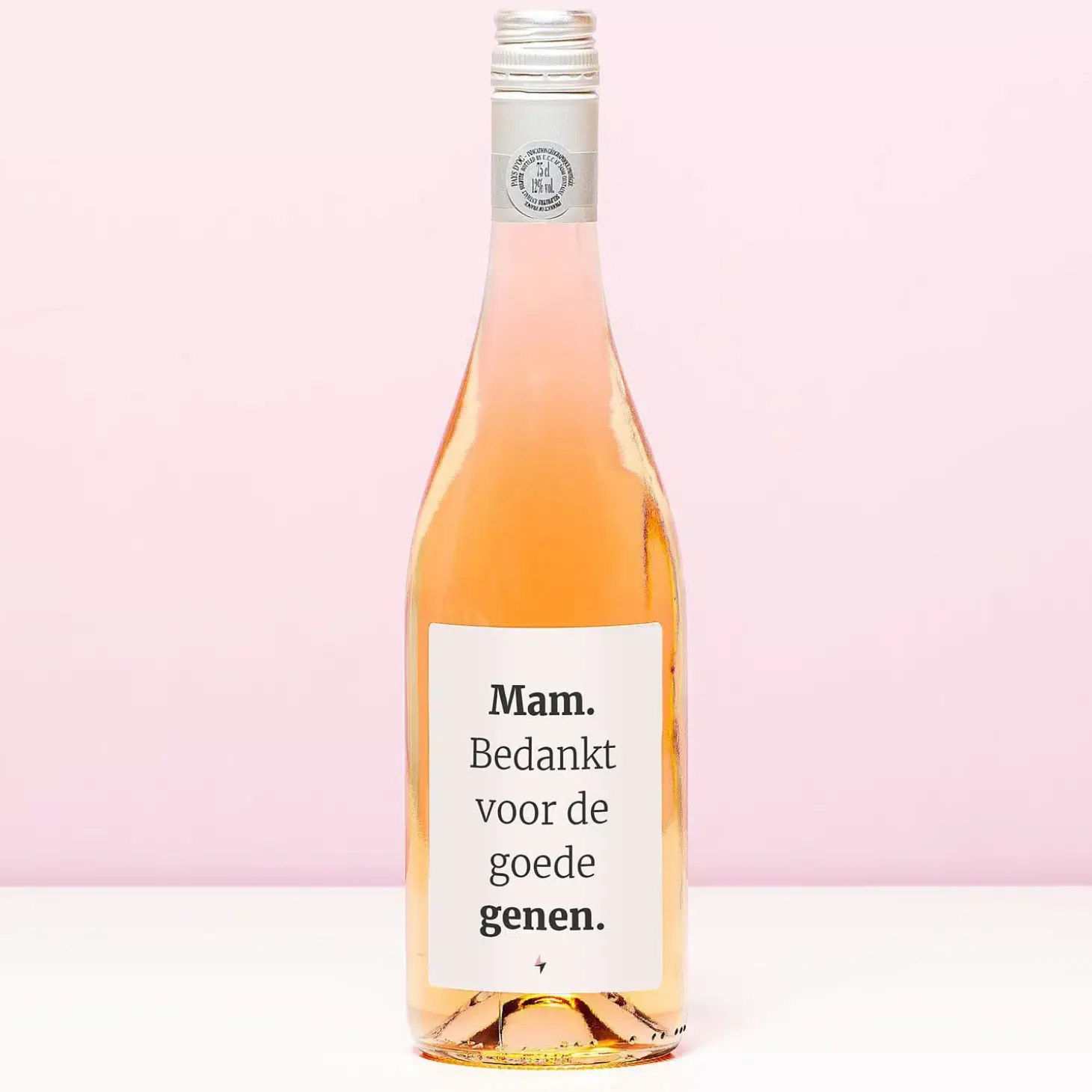 Wijnfles Mam bedankt voor de goede genen