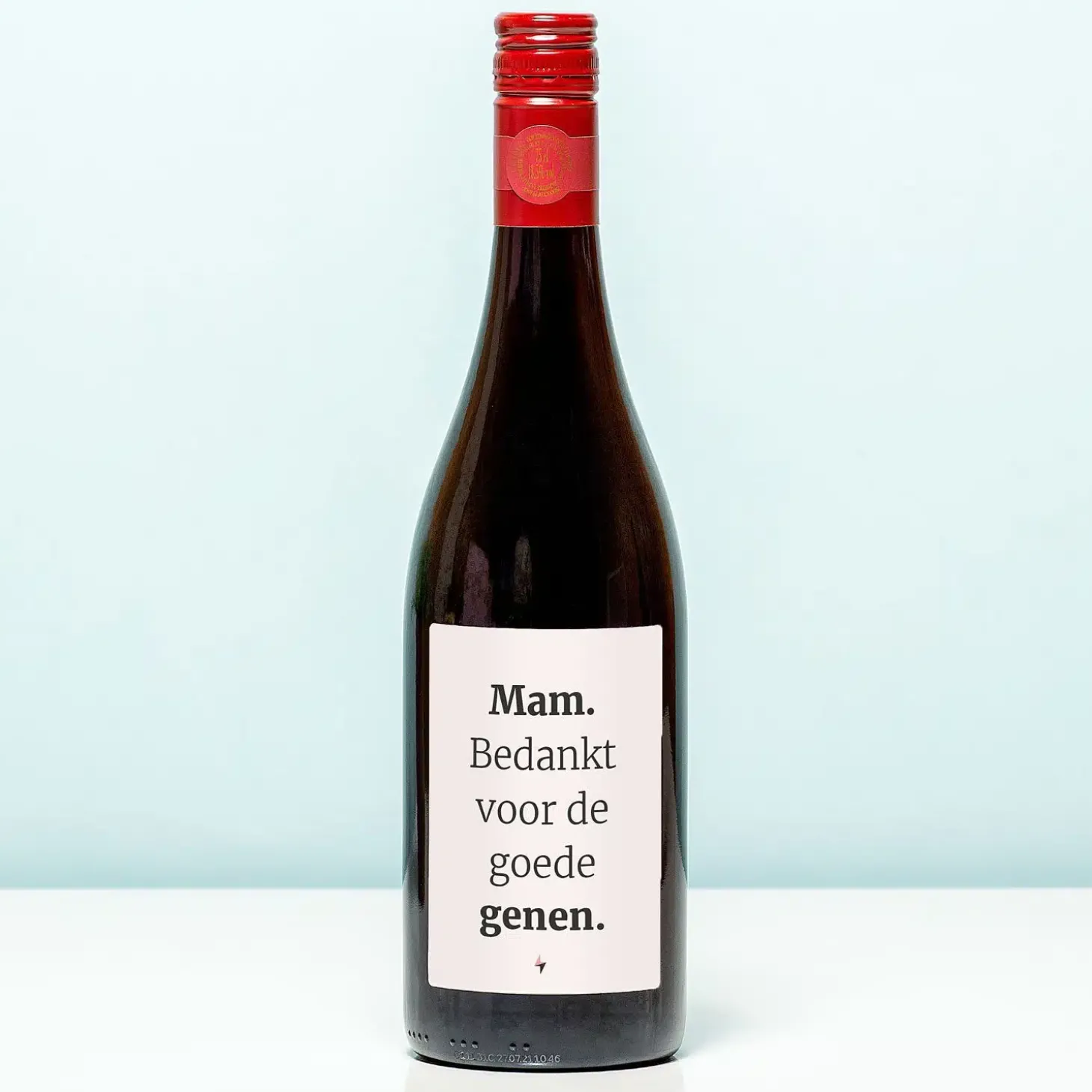 Wijnfles Mam bedankt voor de goede genen