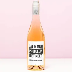 Wijnfles Pensioen niet mijn probleem
