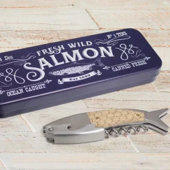 Zalm kurkentrekker in cadeaublik